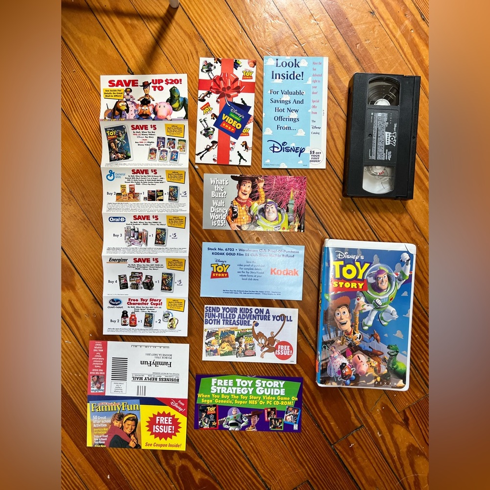 Toy Story Walt Disney's Pixar 1996 VHS